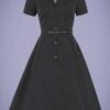 50s Caterina Mini Polka Dot Swing Dress In Black -King Louie Shop 171853 Collectif 32129 Caterina Mini Polka Dot Swing Dress Black 20191030 021L W category