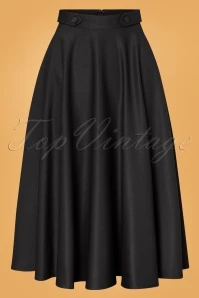 50s Di Di Swing Skirt In Black