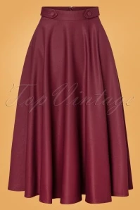 50s Di Di Swing Skirt In Burgundy