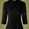 50s Perfect Bow Blouse In Black -King Louie Shop 183826 Banned 30620 Perfect Bow Blouse 20190626 003W category