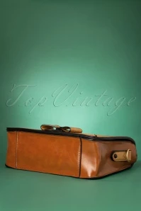 50s Scandal Office Handbag In Camel And Cognac 8 50s Scandal Office Handbag In Camel And Cognac - Image 6