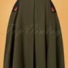 50s Foxy Swing Skirt In Khaki -King Louie Shop 186440 Banned 34504 Skirt Fox Olive 09302020 004W category