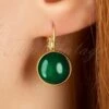 60s Goldplated Dot Earrings In Emerald -King Louie Shop 186564 Urban Hippies 36395 Goldplated Dot Earrings Green200302 040M W category