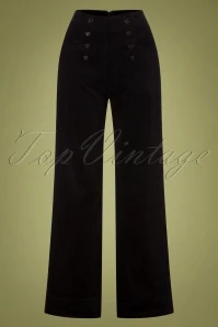 Vixen 70s Blith Corduroy Trousers In Black 3 Vixen 70s Blith Corduroy Trousers In Black