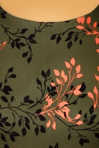 50s Leila Swing Dress In Khaki 6 50s Leila Swing Dress In Khaki - Image 4