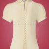 50s Margot Blouse In Antique White -King Louie Shop 189822 Rock N Romance 36580 Blouse White Buttondown 11122020 004W category