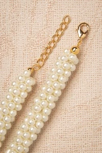 50s Chunky Pearl Bracelet In Ivory - Image 3
