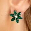 50s Flower Earstuds In Emerald Green -King Louie Shop 190564 TopVintage 37265 Flower Earstuds Emerald Green20201203 040MW category
