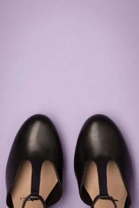 Tamaris 50s Phyllis T-Strap Pumps In Matte Black 5 Tamaris 50s Phyllis T-Strap Pumps In Matte Black - Image 3
