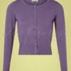 50s Nyla Cropped Cardigan In Blueberry Purple -King Louie Shop 193290 Mak Sweater 37660 50s Nyla Crop Blueberry Sweater 210212 002W category