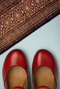 60s Fayette Mary Jane Pumps In Deep Red 6 60s Fayette Mary Jane Pumps In Deep Red - Image 4