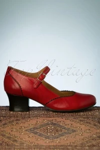 60s Fayette Mary Jane Pumps In Deep Red 7 60s Fayette Mary Jane Pumps In Deep Red - Image 5
