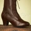 40s Flicka Leather Ankle Booties In Brown -King Louie Shop 202340 Miz Mooz 39051 Heels Pumps Bootie Brown 07052021 00003 W category