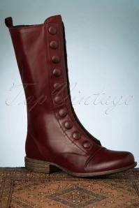 60s Lincoln Leather Boots In Burgundy 3 60s Lincoln Leather Boots In Burgundy
