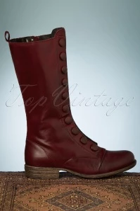 60s Lincoln Leather Boots In Burgundy 5 60s Lincoln Leather Boots In Burgundy - Image 3