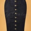 50s Second Skin Jeans Pencil Skirt In Denim Blue -King Louie Shop 202479 Rumble59 39600 High Waisted Jeans Pencil Skirt 20210707 0002W category