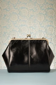 20s Vintage Frame Kisslock Clasp Bag In Black 9 20s Vintage Frame Kisslock Clasp Bag In Black - Image 7