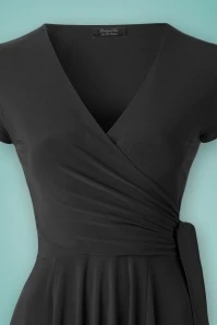 50s Layla Cross Over Dress In Black 7 50s Layla Cross Over Dress In Black - Image 5