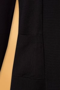 50s Open Front Cardi In Black 5 50s Open Front Cardi In Black - Image 3