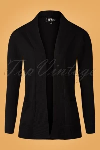50s Open Front Cardi In Black 3 50s Open Front Cardi In Black
