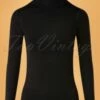 60s Turtleneck Sweater In Black