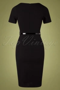 50s Demi Pencil Dress In Black 7 50s Demi Pencil Dress In Black - Image 5