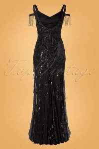 King Louie Shop -King Louie Shop 204674 Gatsby Lady 39455 Annette Black Flapper 20s Dress 08202021 014W category