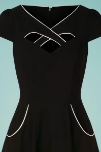 Vixen 50s Connie Swing Dress In Black 5 Vixen 50s Connie Swing Dress In Black - Image 3