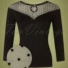 50s Evita Evening Top In Black -King Louie Shop 205913 Banned 38732 Top Transparent Dots Black 210520 003Z category