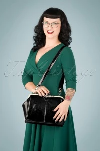 20s Vintage Frame Kisslock Clasp Bag In Black 8 20s Vintage Frame Kisslock Clasp Bag In Black - Image 6