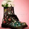 Dr. Martens 1460 Pascal Floral Mash Up Backhand Boots In Black