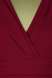 50s Nehla Pencil Dress In Wine Red 6 50s Nehla Pencil Dress In Wine Red - Image 4