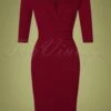 50s Nehla Pencil Dress In Wine Red 2 50s Nehla Pencil Dress In Wine Red -King Louie Shop 208545 Vintage Chic 39409 Pencildress Wine Vneck 10062021 004W category