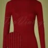 Bunny 60s Spiros Turtleneck Top In Burgundy