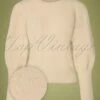 50s Luxury Soft Jumper In Cream -King Louie Shop 209071 banned retro 39017 sweater white 121021 001Z category