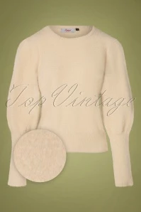 50s Luxury Soft Jumper In Cream