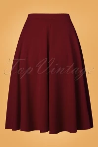 50s Sheila Swing Skirt In Wine 6 50s Sheila Swing Skirt In Wine - Image 4