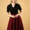 50s Sheila Swing Skirt In Wine