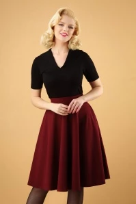 50s Sheila Swing Skirt In Wine