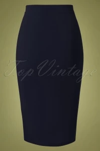 50s Bella Midi Skirt In Navy
