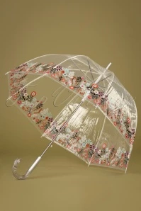 Nouvelle Dentelle Transparent Dome Umbrella In Multi