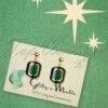 60s Retro Squares Earrings In Gold 1 60s Retro Squares Earrings In Gold -King Louie Shop 211282 Glitz o matic 40724 earrings black green squares 151121 002W category
