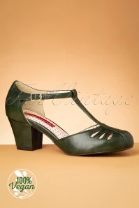 40s Robbie T-Strap Pumps In Green