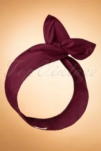 50s Hair Scarf In Wine