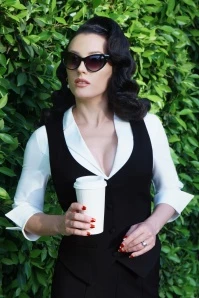 50s Dianne Waistcoat In Black