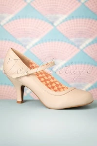 50s Bettie Pumps In Nude