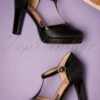 50s Country Rose Heels In Black
