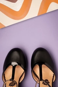 50s Country Rose Heels In Black 5 50s Country Rose Heels In Black - Image 3