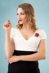 60s Primrose Brooch In Red 8 60s Primrose Brooch In Red - Image 6