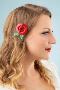 60s Primrose Brooch In Red 7 60s Primrose Brooch In Red - Image 5